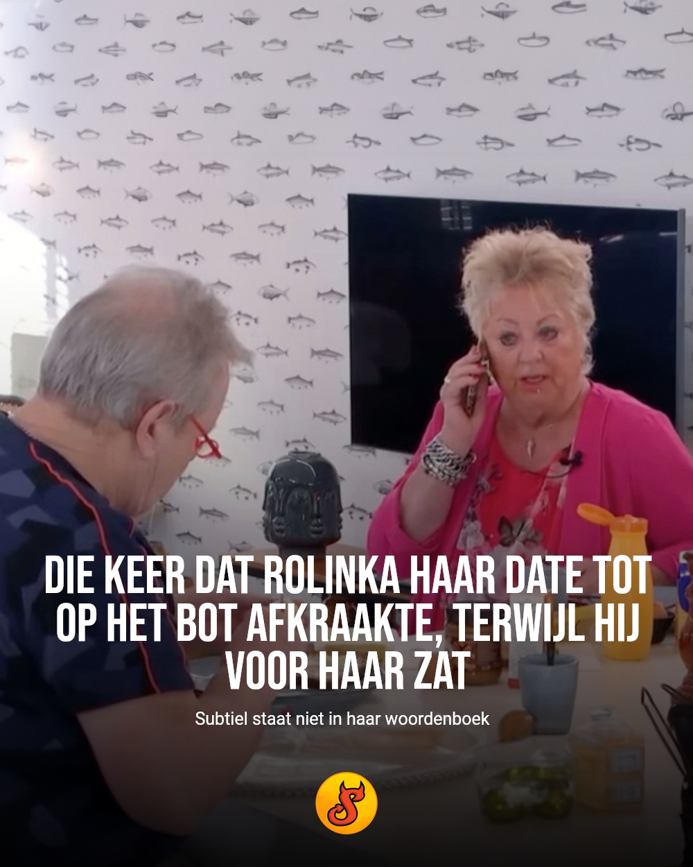 Die keer dat Rolinka haar date tot op het bot afkraakte, terwijl hij voor haar zat