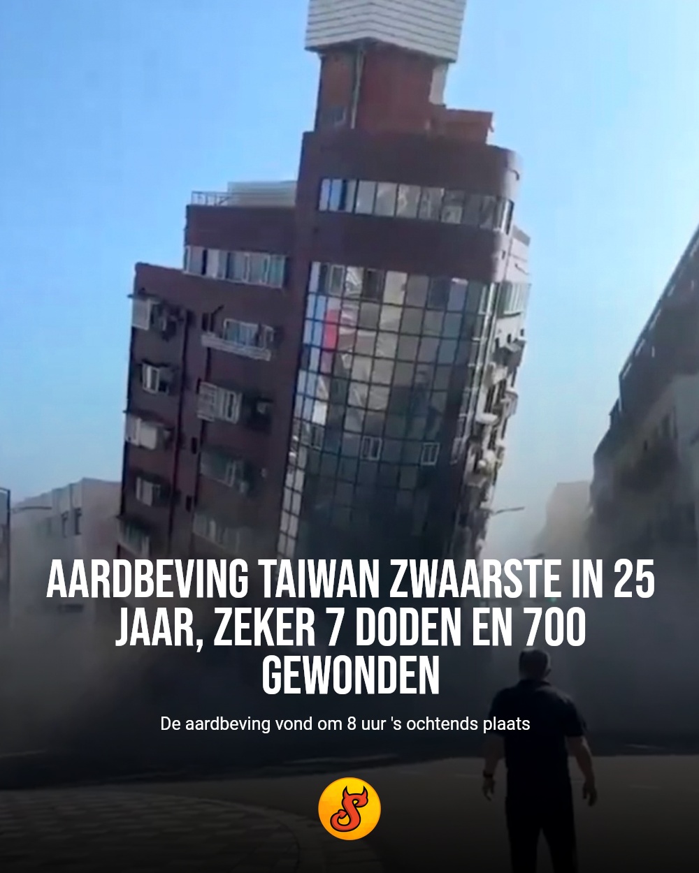 Aardbeving Taiwan zwaarste in 25 jaar, zeker 7 doden en 700 gewonden