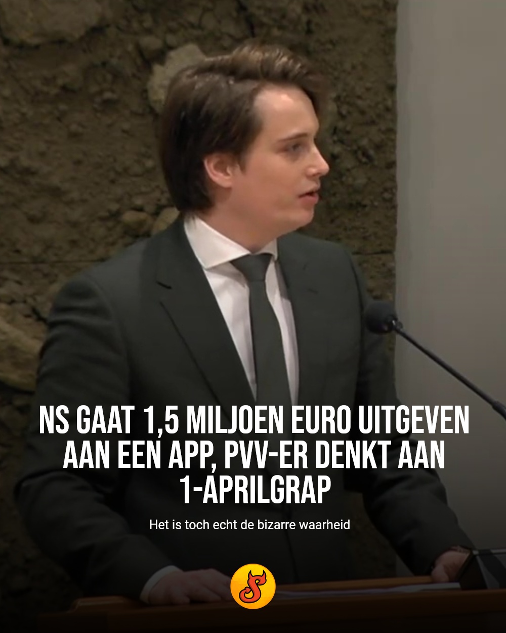 NS gaat 1,5 miljoen euro uitgeven aan een app, PVV-er denkt aan 1-aprilgrap