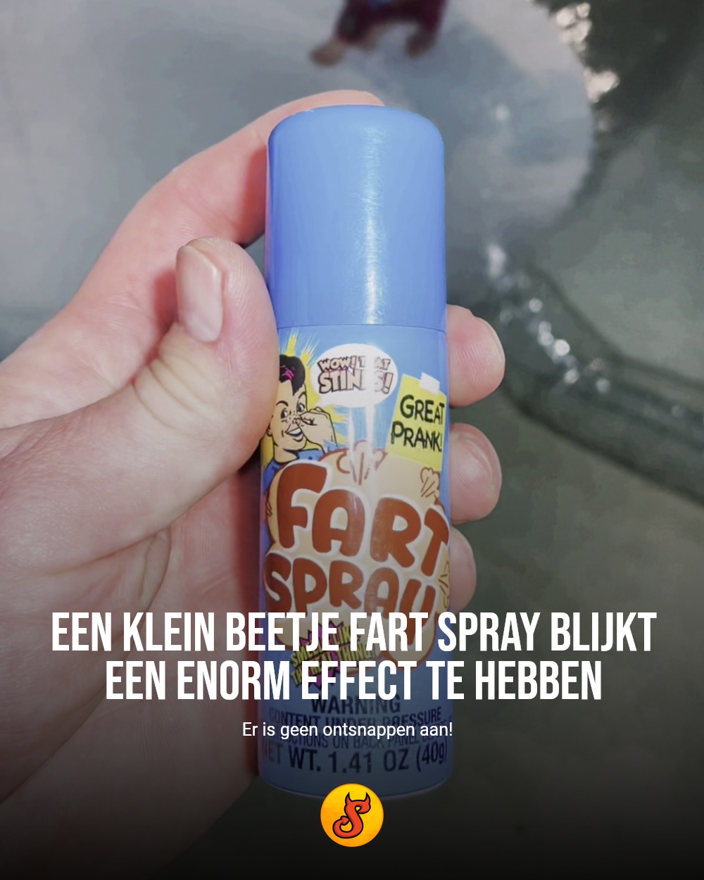 Een klein beetje fart spray blijkt een enorm effect te hebben