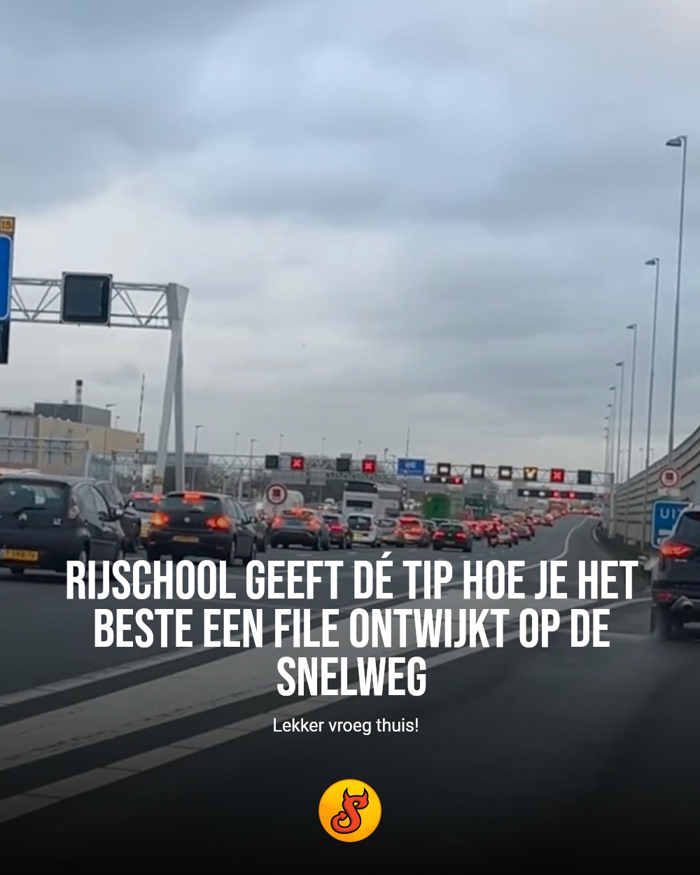 Rijschool geeft dé tip hoe je het beste een file ontwijkt op de snelweg
