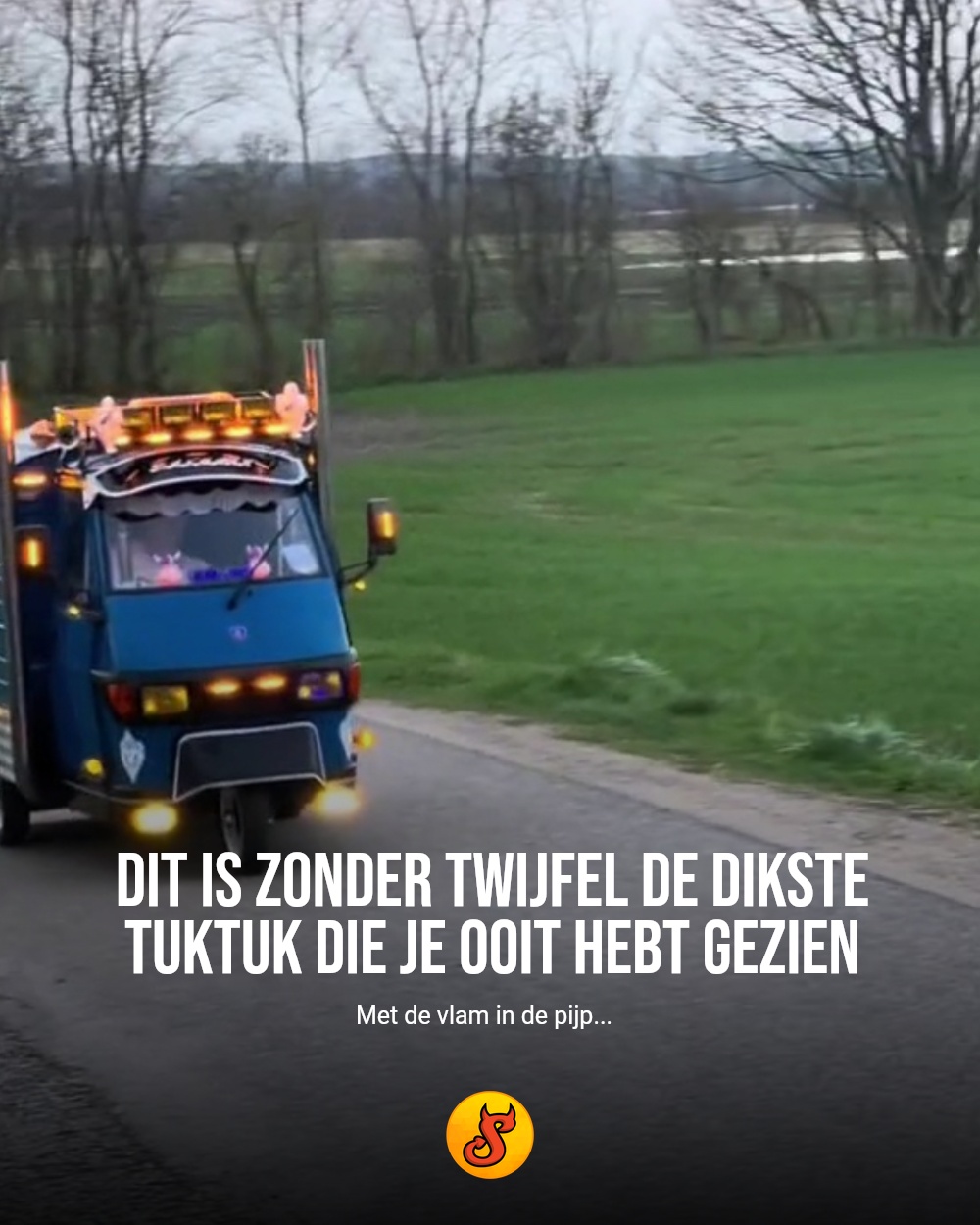 Dit is zonder twijfel de dikste tuktuk die je ooit hebt gezien