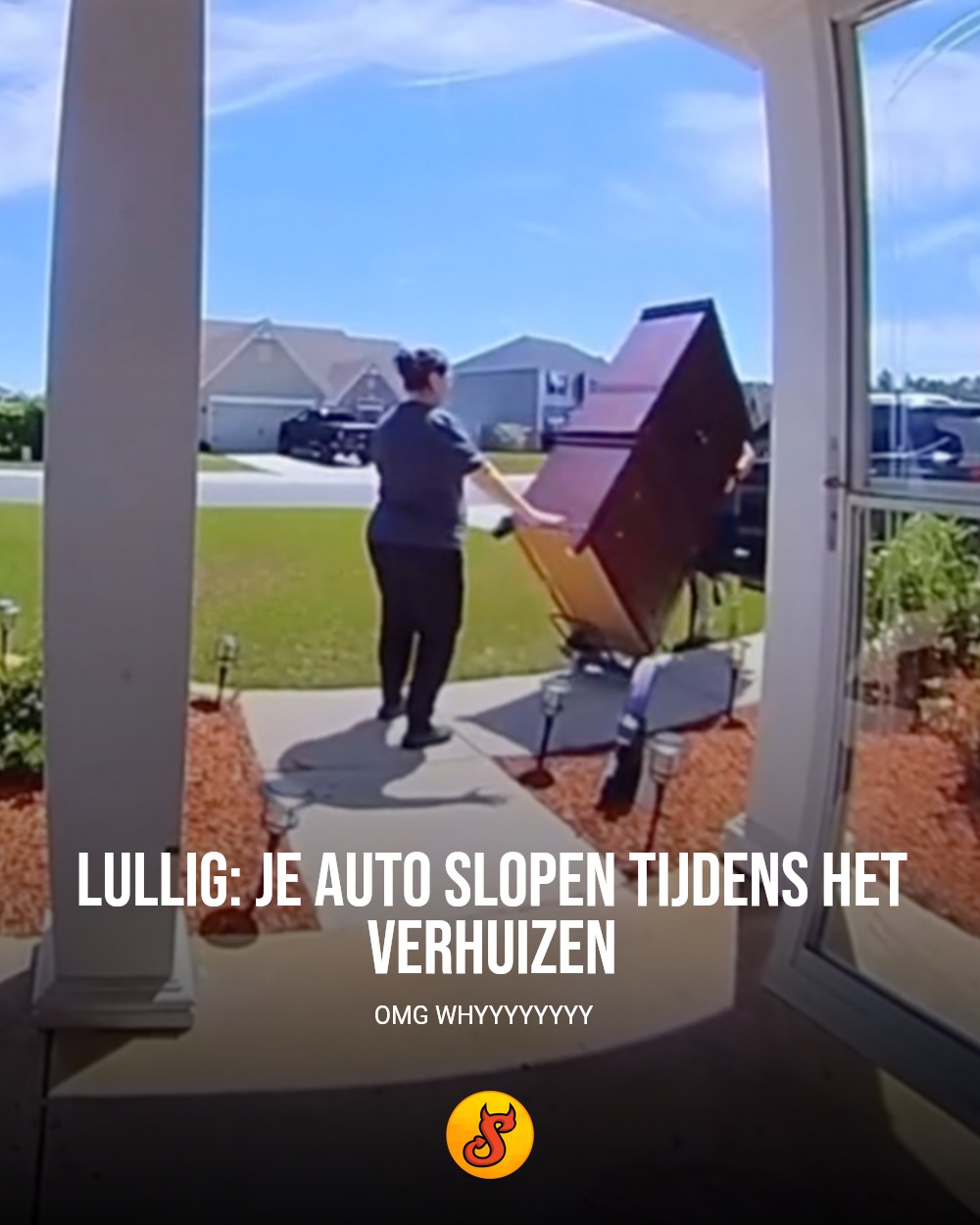 Lullig: je auto slopen tijdens het verhuizen