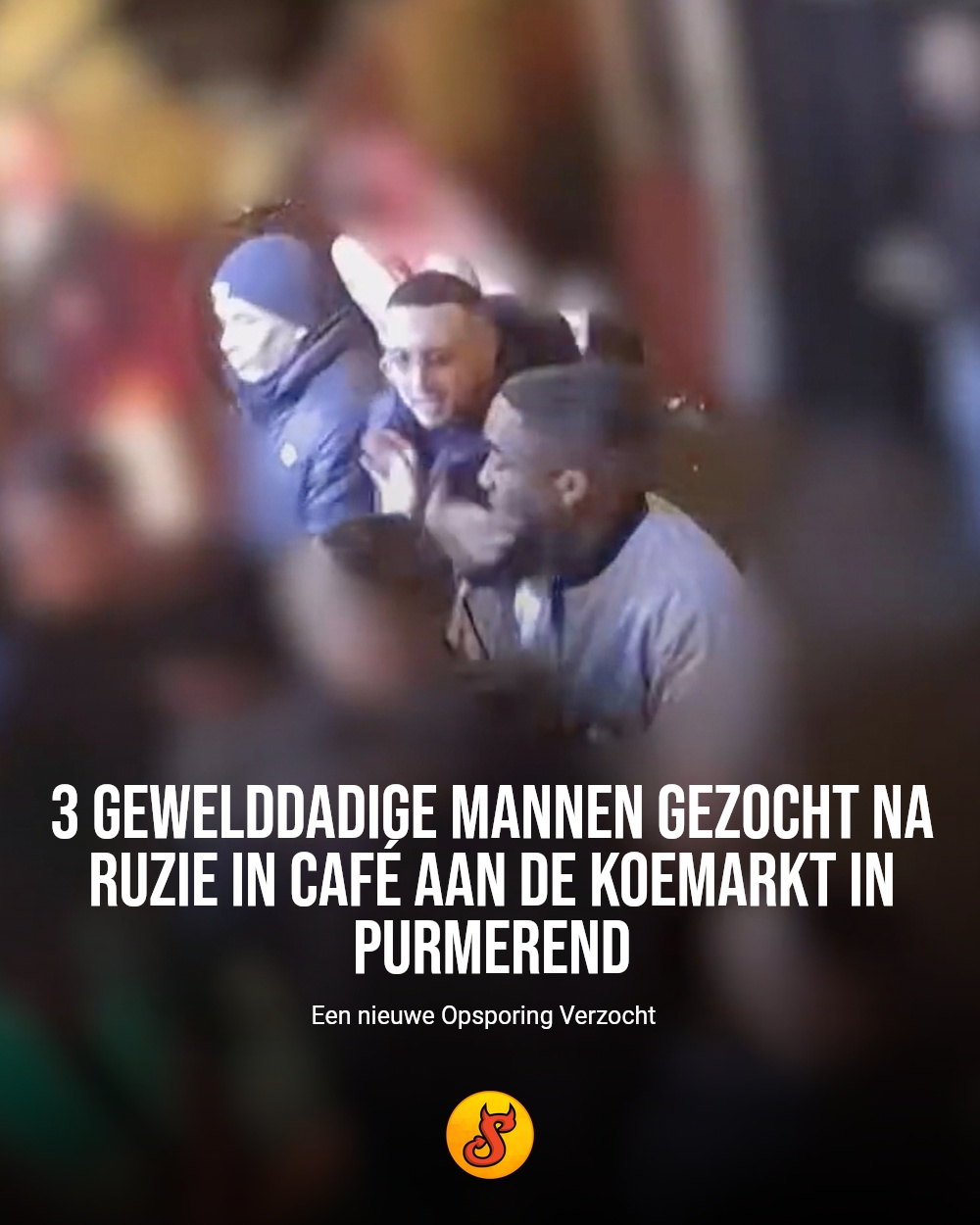 3 gewelddadige mannen gezocht na ruzie in café aan de Koemarkt in Purmerend
