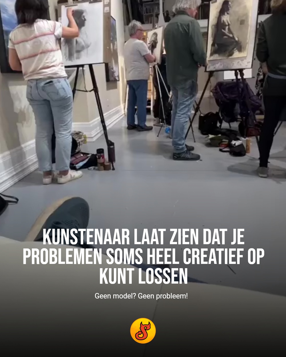 Kunstenaar laat zien dat je problemen soms heel creatief op kunt lossen