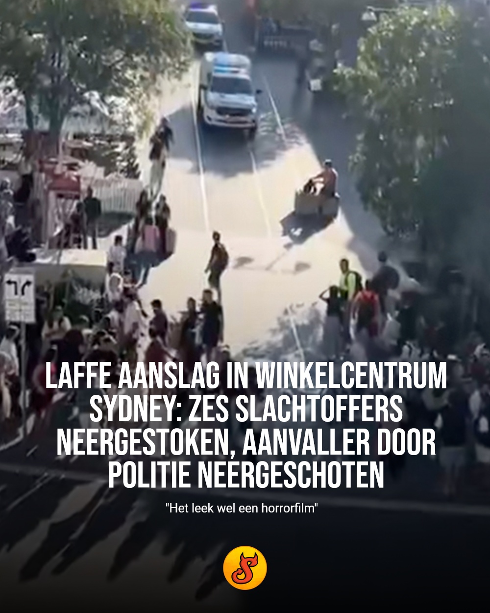 Laffe aanslag in winkelcentrum Sydney: zes slachtoffers neergestoken, aanvaller door politie neergeschoten