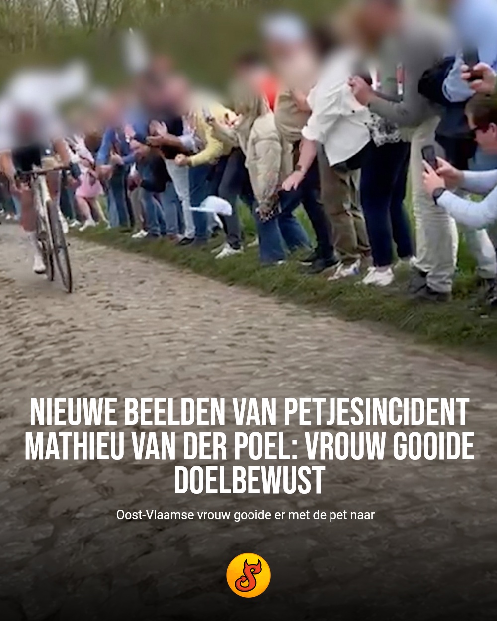 Nieuwe beelden van petjesincident Mathieu van der Poel: vrouw gooide doelbewust