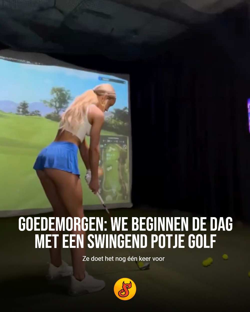 Goedemorgen: we beginnen de dag met een swingend potje golf