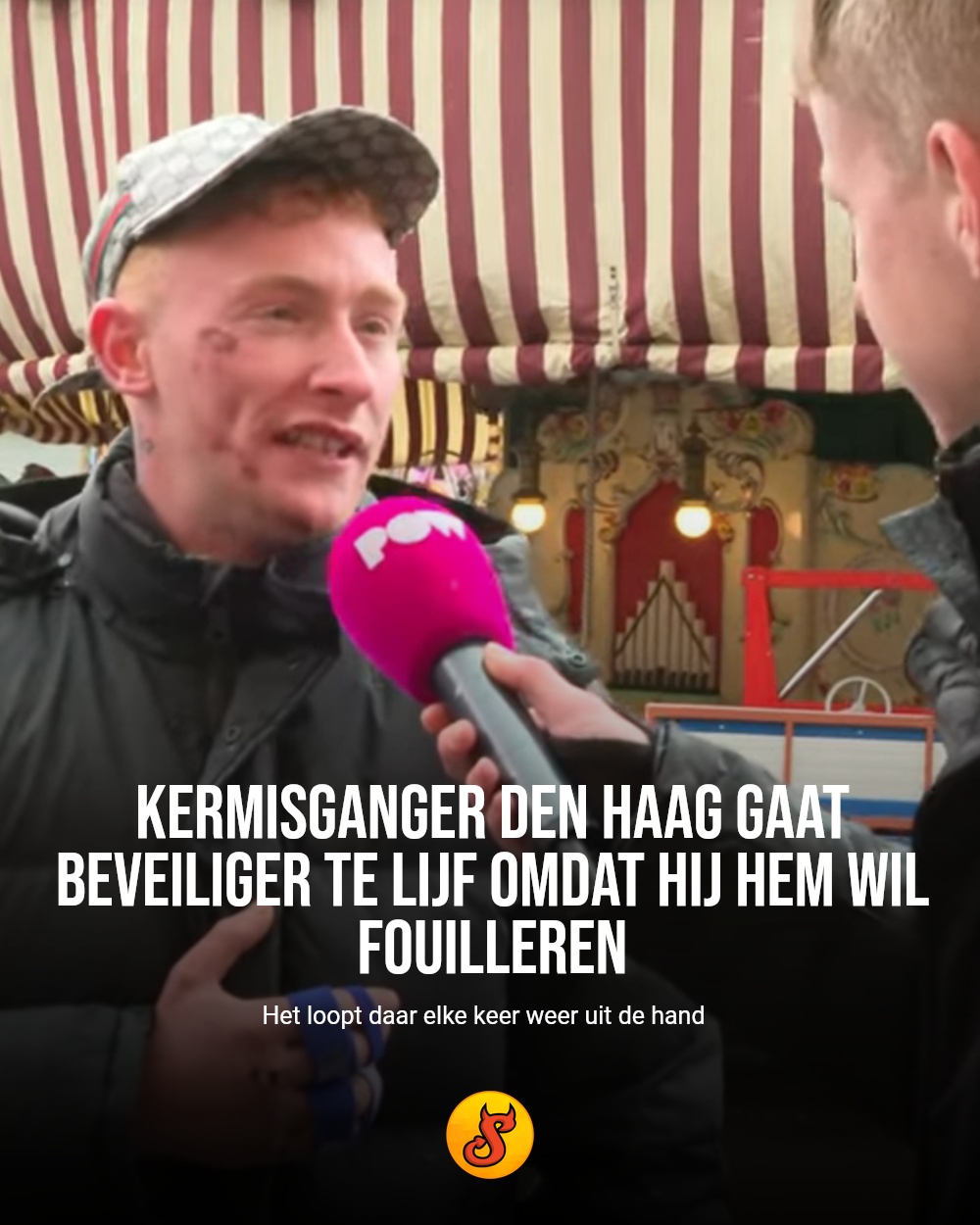 Kermisganger Den Haag gaat beveiliger te lijf omdat hij hem wil fouilleren