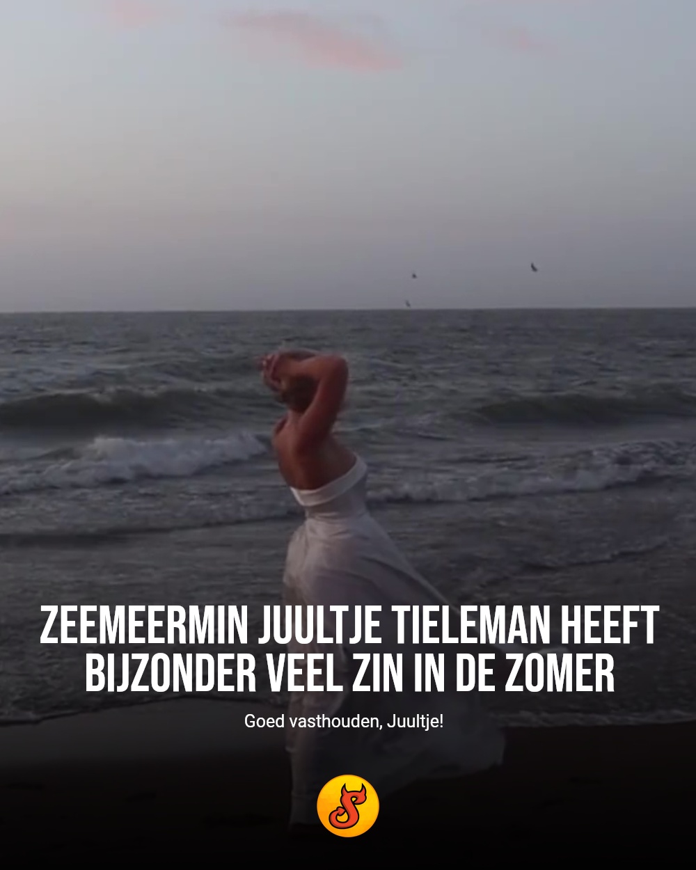 Zeemeermin Juultje Tieleman heeft bijzonder veel zin in de zomer