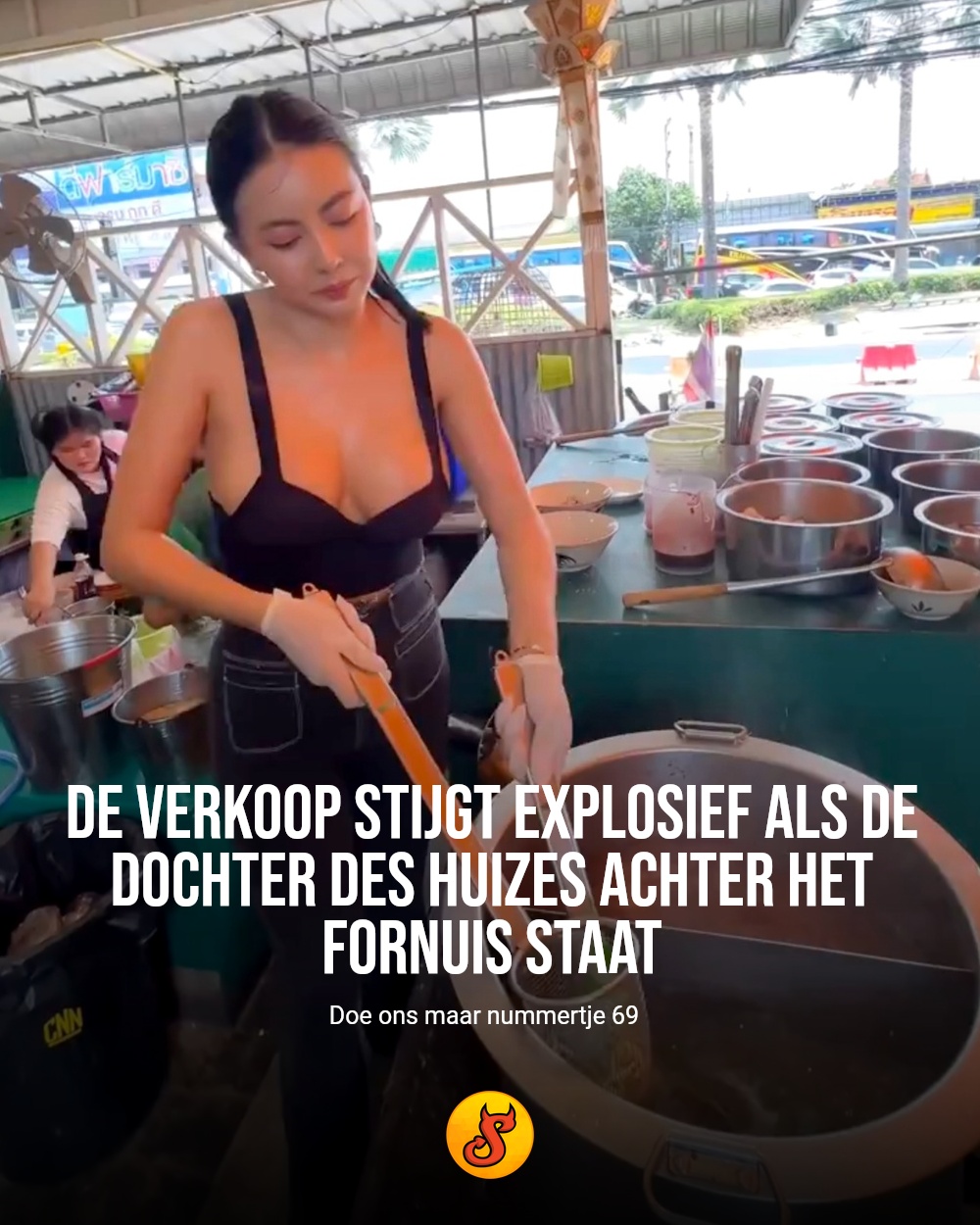 De verkoop stijgt explosief als de dochter des huizes achter het fornuis staat