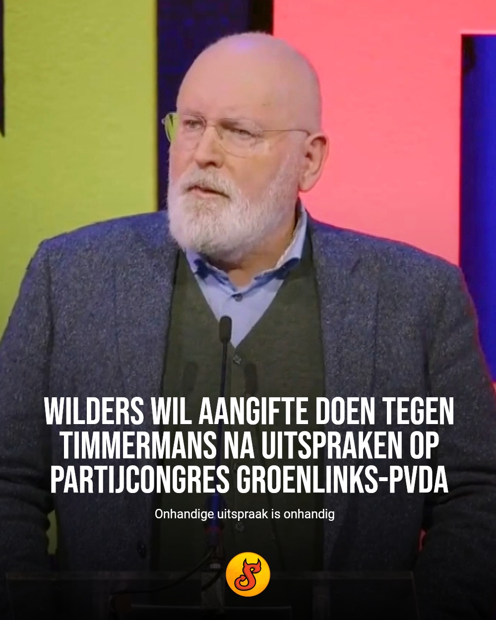 Wilders wil aangifte doen tegen Timmermans na uitspraken op partijcongres GroenLinks-PvdA