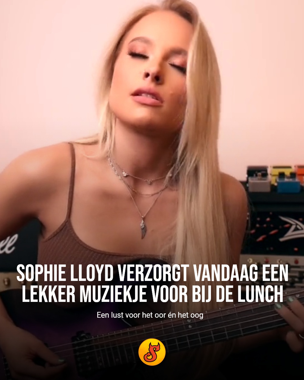 Sophie Lloyd verzorgt vandaag een lekker muziekje voor bij de lunch