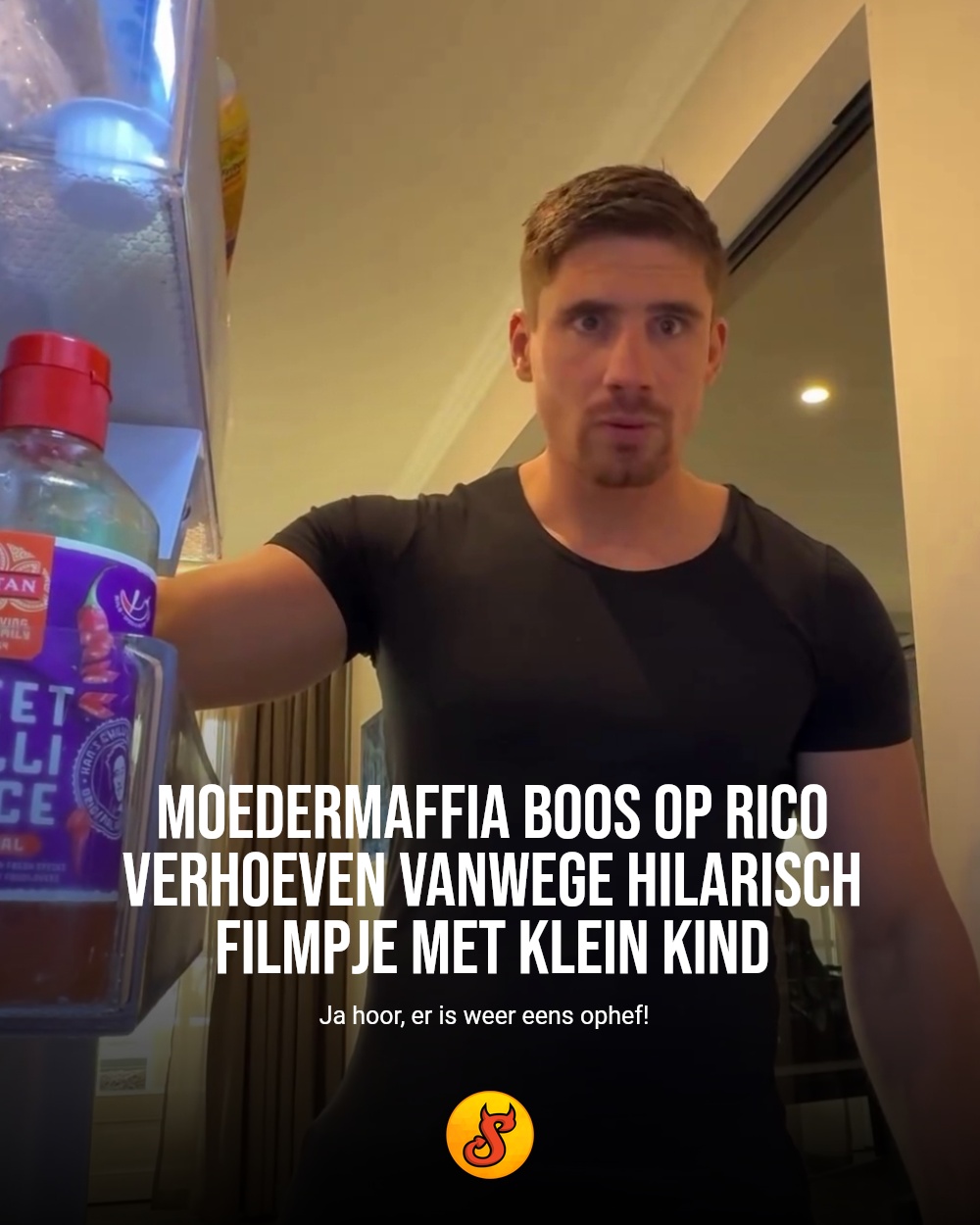 Moedermaffia boos op Rico Verhoeven vanwege hilarisch filmpje met klein kind