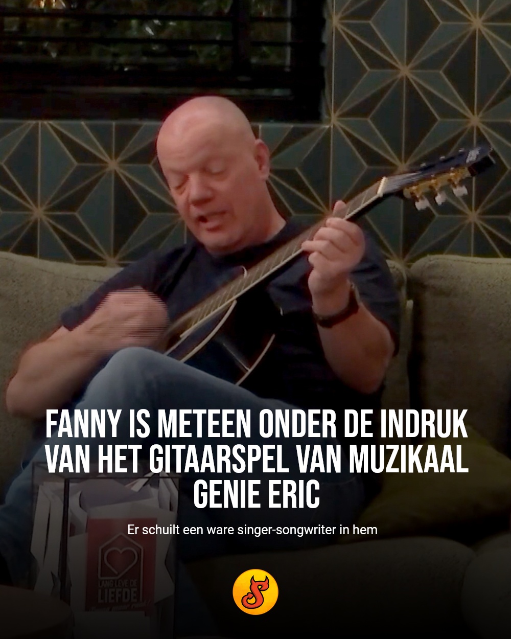 Fanny is meteen onder de indruk van het gitaarspel van muzikaal genie Eric