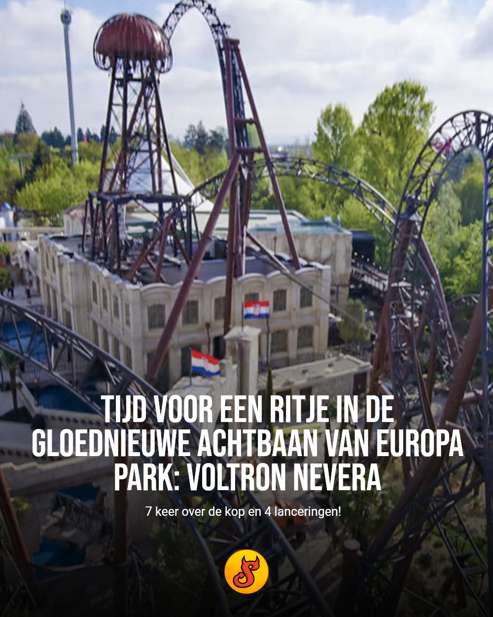 Tijd voor een ritje in de gloednieuwe achtbaan van Europa Park: Voltron Nevera