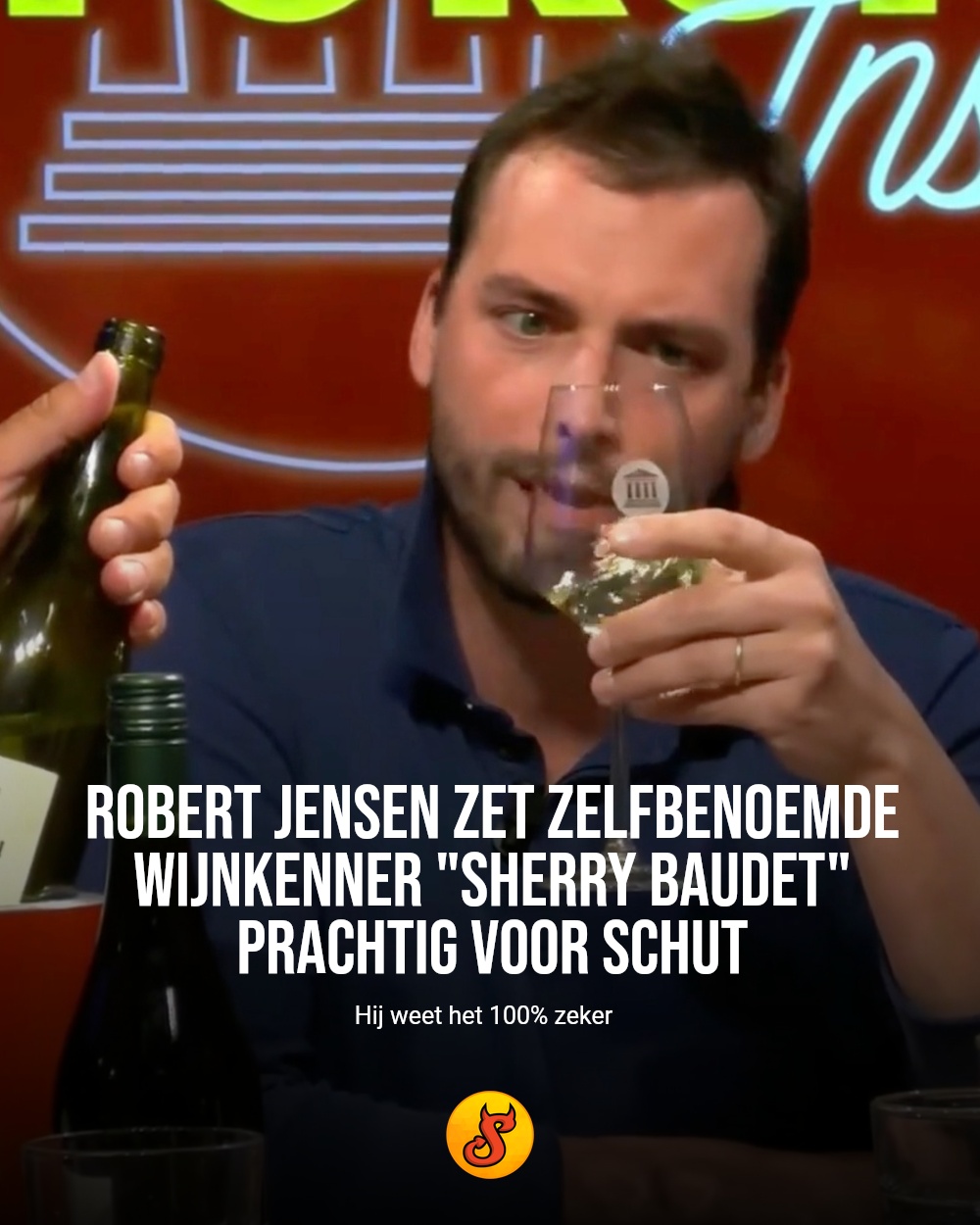 Robert Jensen zet zelfbenoemde wijnkenner "Sherry Baudet" prachtig voor schut