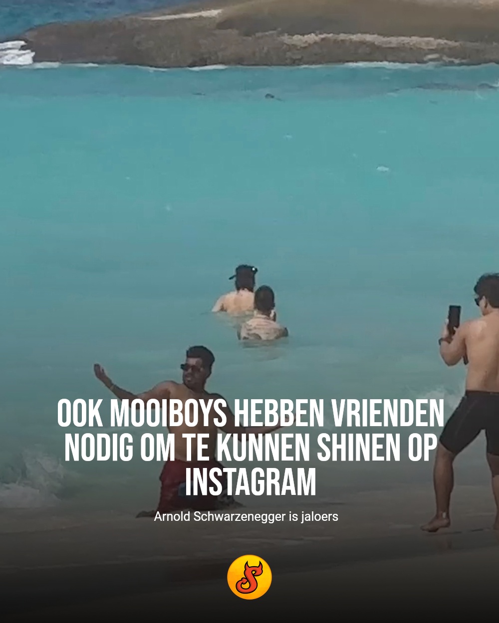 Ook mooiboys hebben vrienden nodig om te kunnen shinen op Instagram