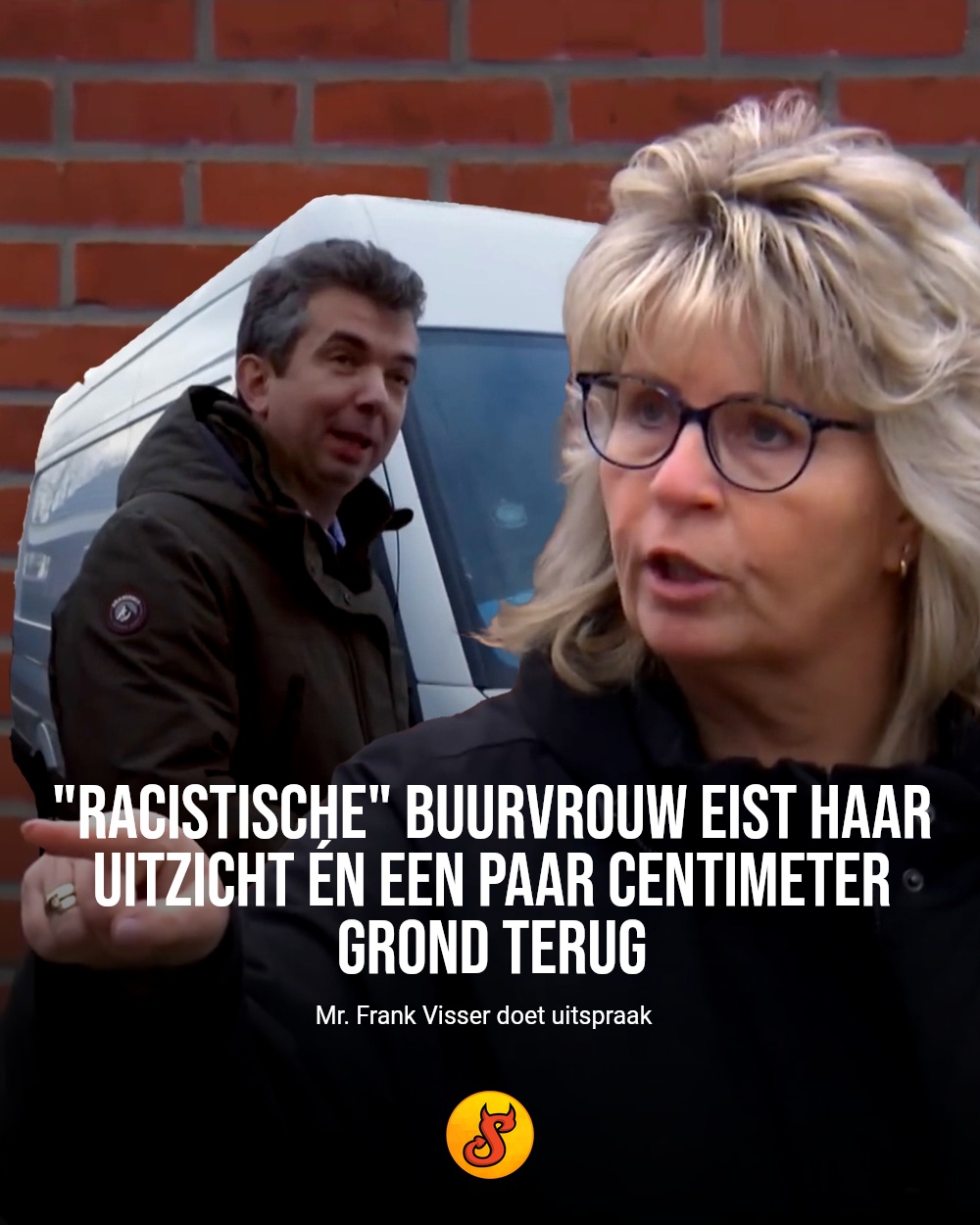 "Racistische" buurvrouw eist haar uitzicht én een paar centimeter grond terug
