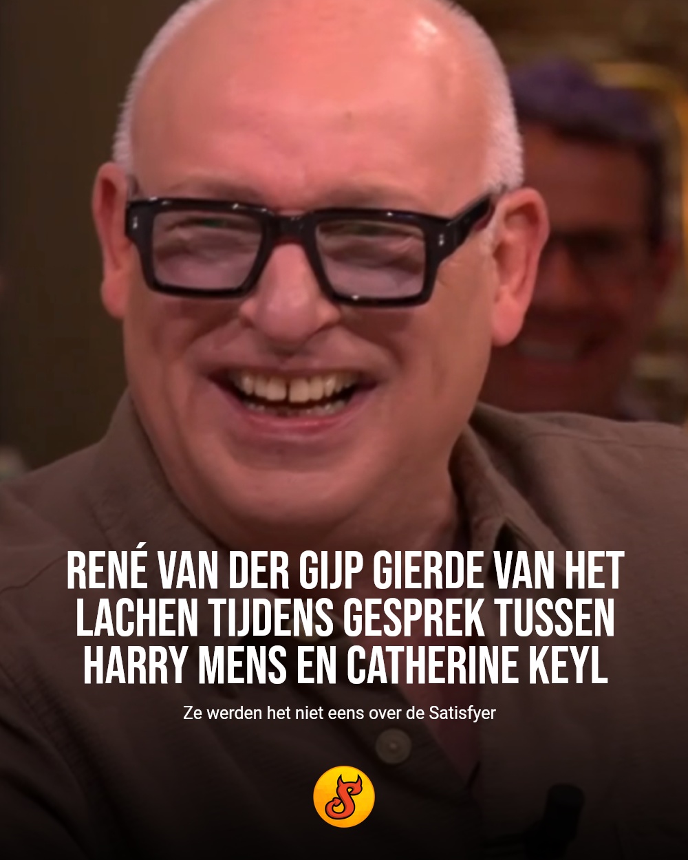 René van der Gijp gierde van het lachen tijdens gesprek tussen Harry Mens en Catherine Keyl