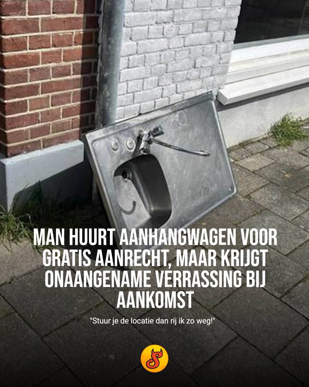 Man huurt aanhangwagen voor gratis aanrecht, maar krijgt onaangename verrassing bij aankomst