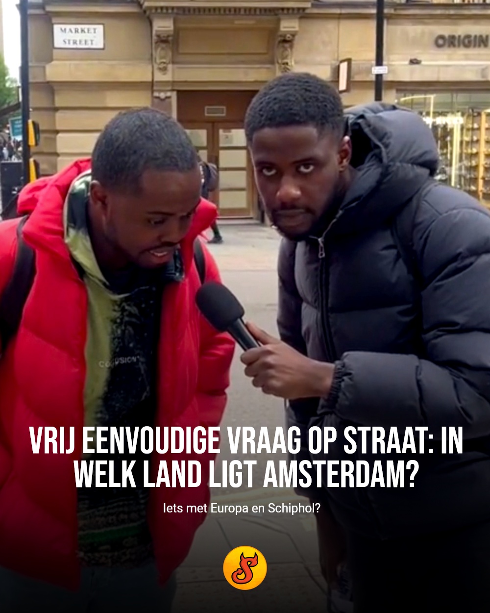 Vrij eenvoudige vraag op straat: in welk land ligt Amsterdam?