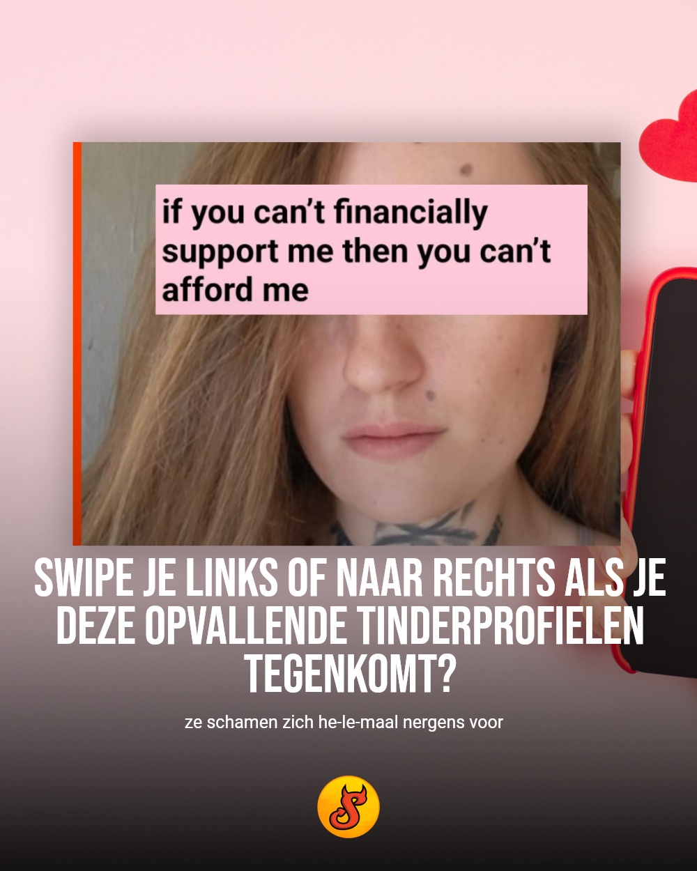 Swipe je links of naar rechts als je deze opvallende Tinderprofielen tegenkomt?