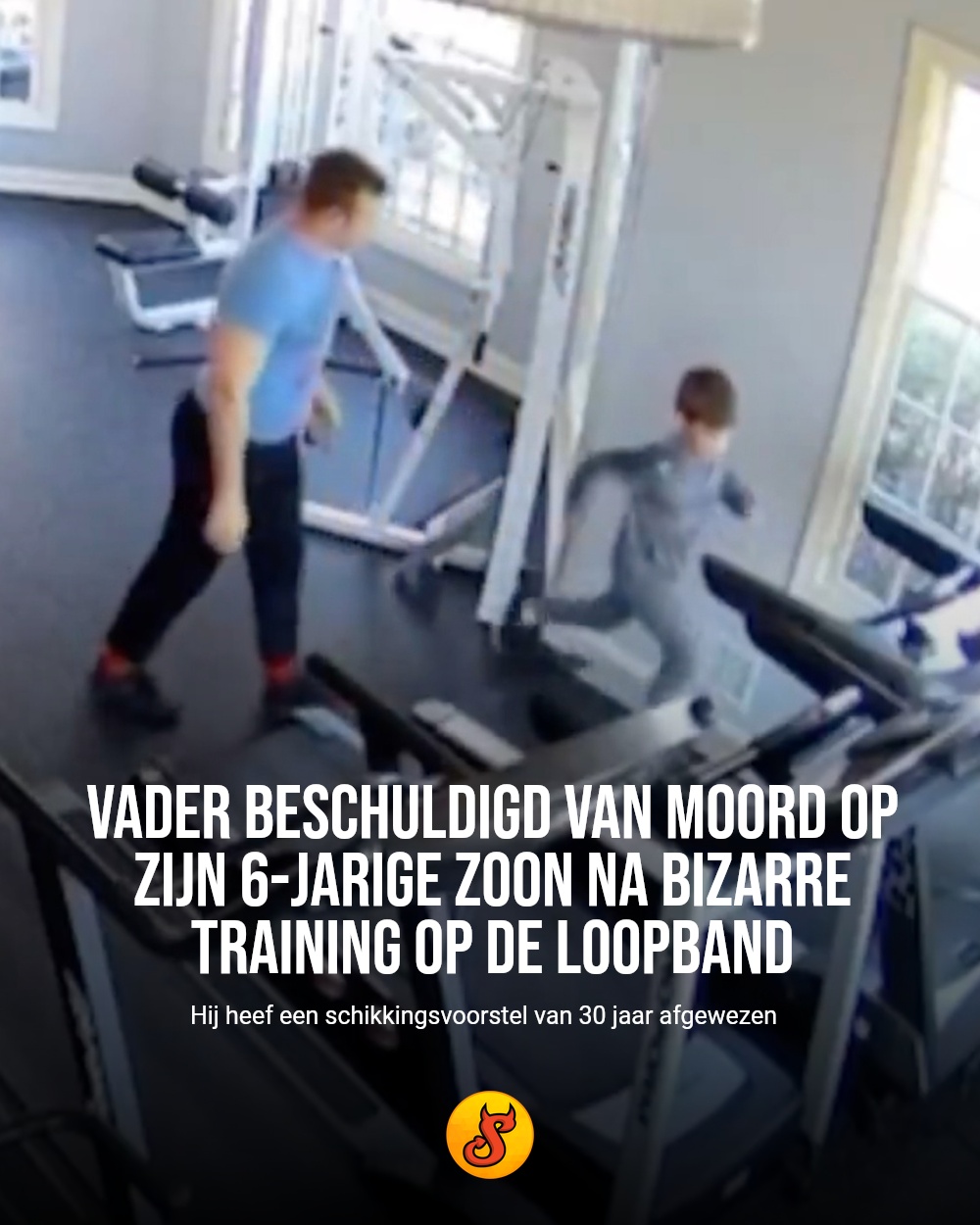 Vader beschuldigd van moord op zijn 6-jarige zoon na bizarre training op de loopband
