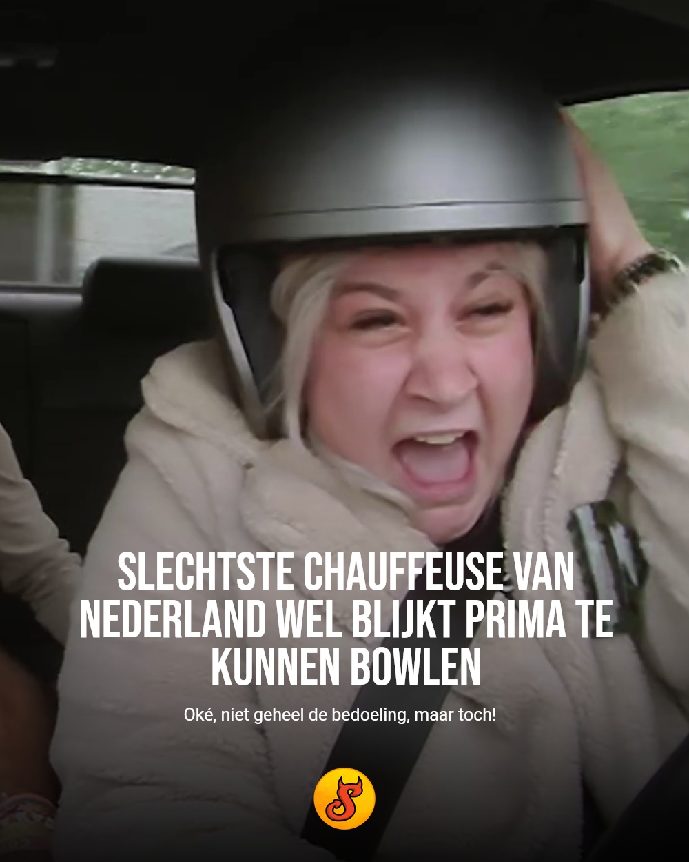 Slechtste chauffeuse van Nederland blijkt wel prima te kunnen bowlen