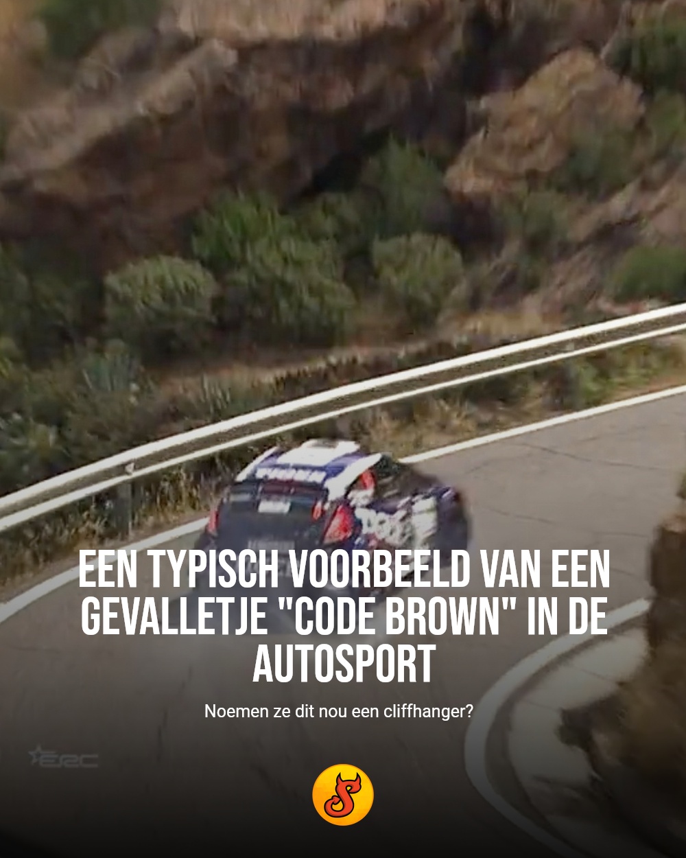 Een typisch voorbeeld van een gevalletje "Code Brown" in de autosport