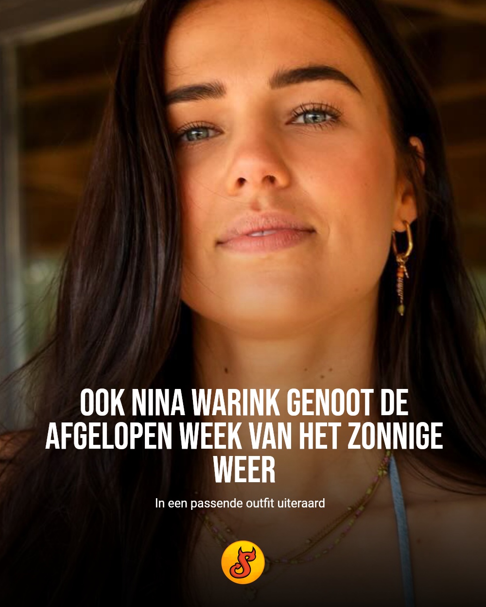 Ook Nina Warink genoot de afgelopen week van het zonnige weer