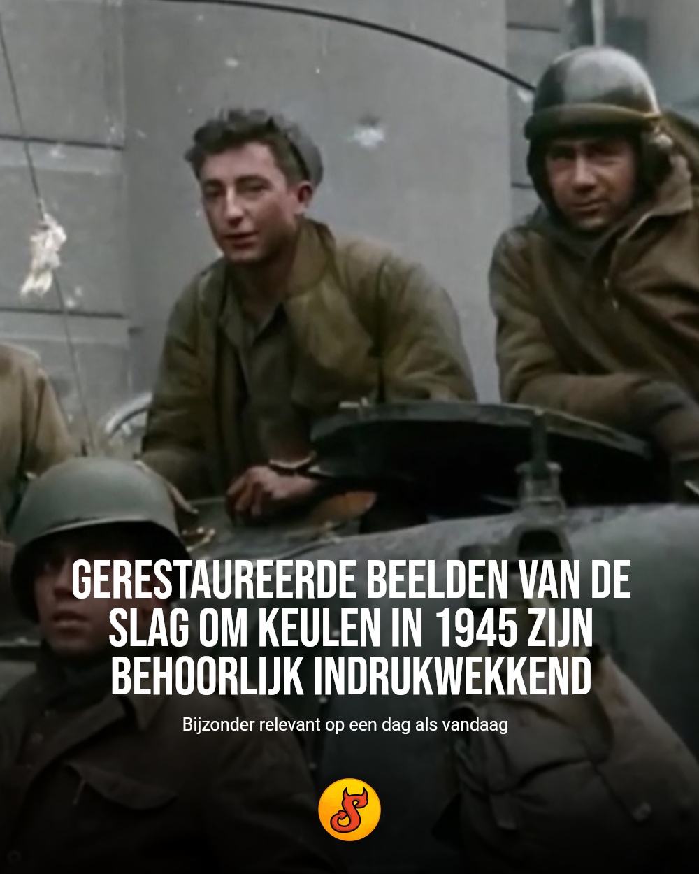 Gerestaureerde beelden van de Slag om Keulen in 1945 zijn behoorlijk indrukwekkend