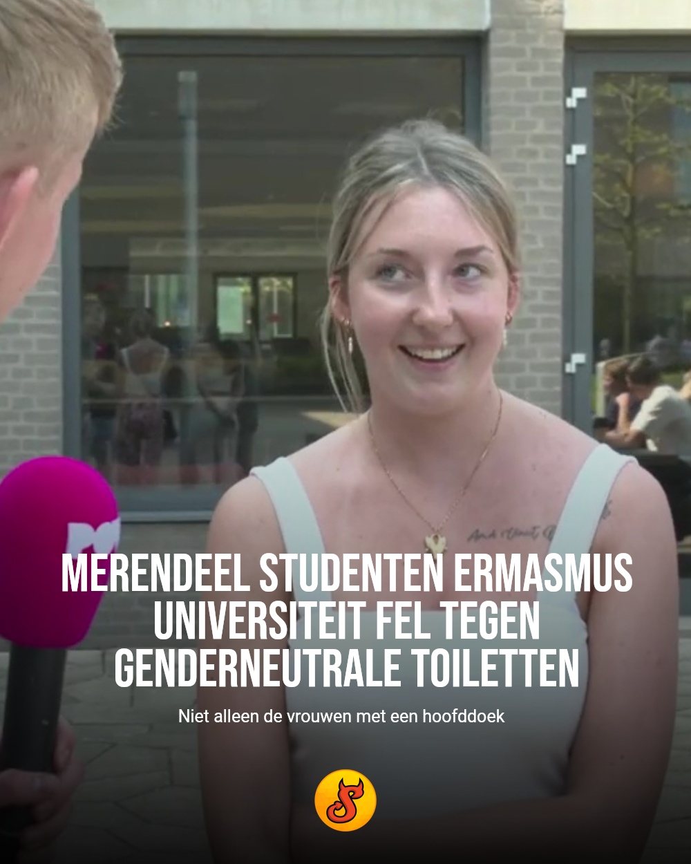 Merendeel studenten Ermasmus universiteit fel tegen genderneutrale toiletten