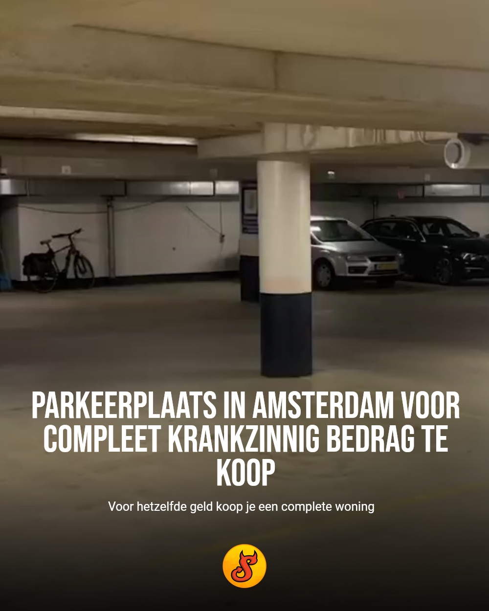 Parkeerplaats in Amsterdam voor compleet krankzinnig bedrag te koop