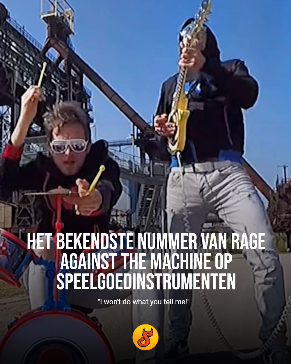 Het bekendste nummer van Rage Against The Machine op speelgoedinstrumenten