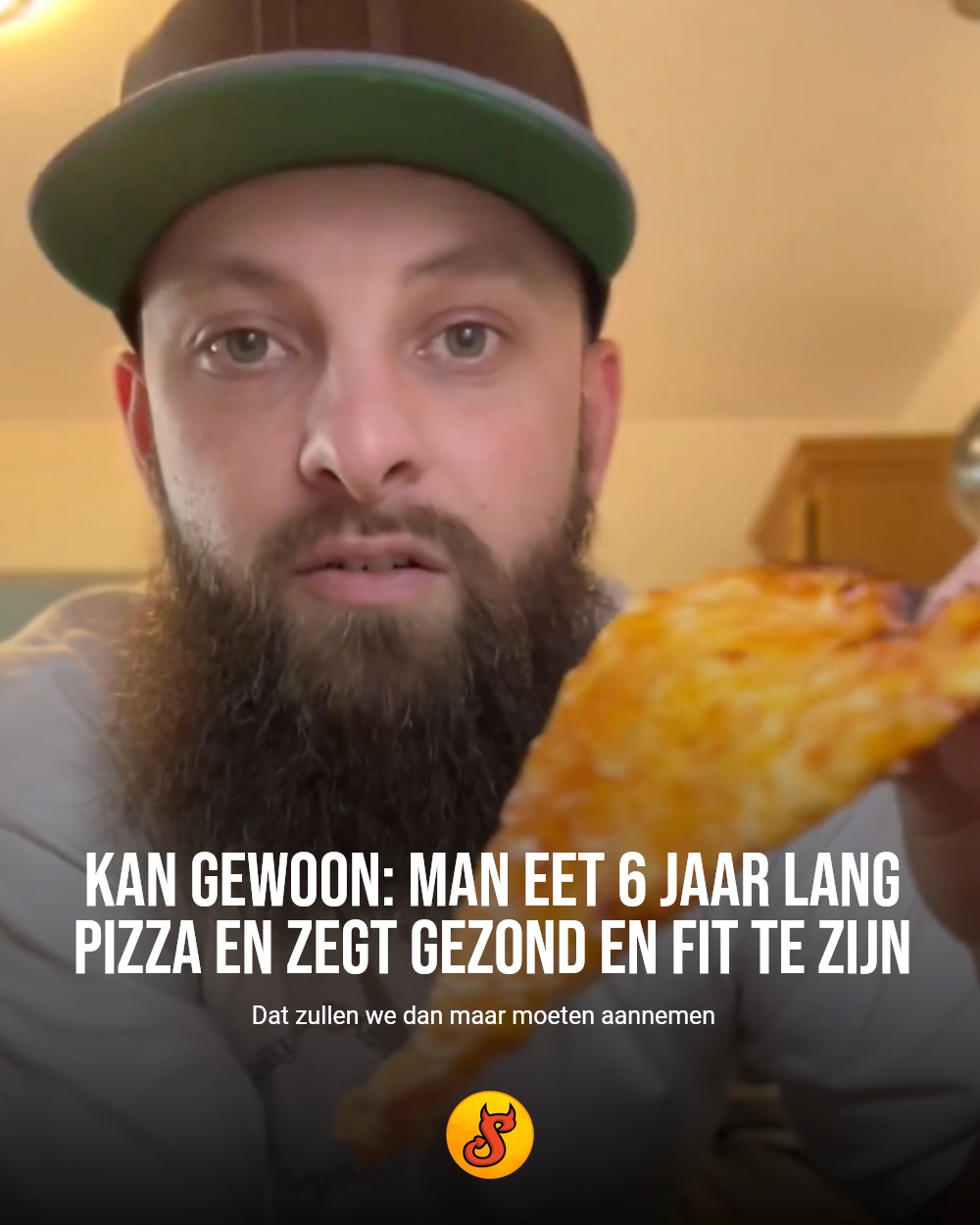 Kan gewoon: man eet 6 jaar lang pizza en zegt gezond en fit te zijn