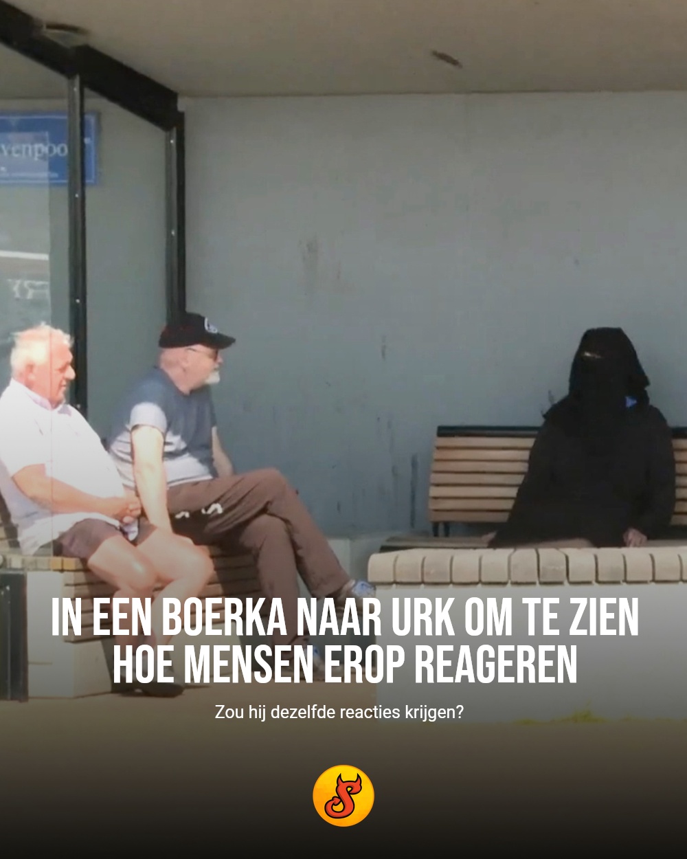In een boerka naar Urk om te zien hoe mensen erop reageren
