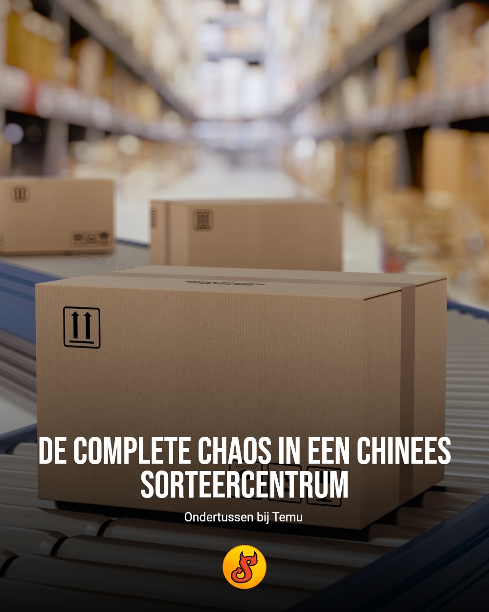 De complete chaos in een Chinees sorteercentrum