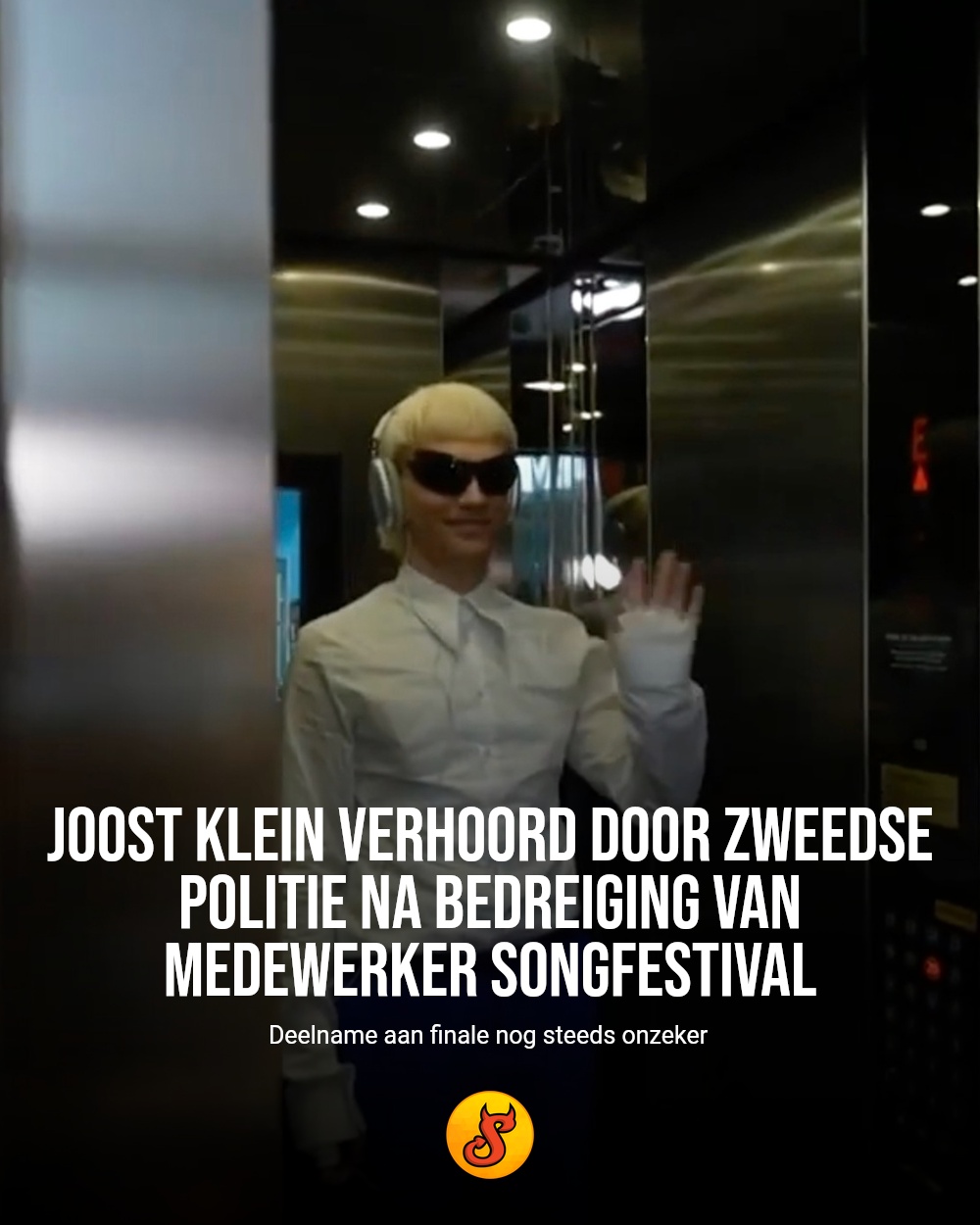 Joost Klein verhoord door Zweedse politie na bedreiging van medewerker songfestival