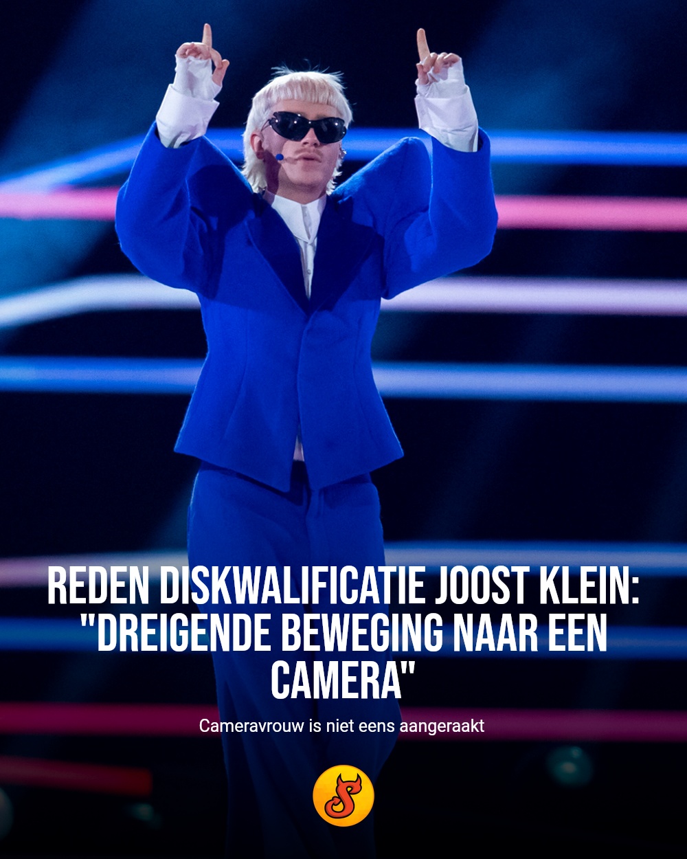Reden diskwalificatie Joost Klein: "Dreigende beweging naar een camera"