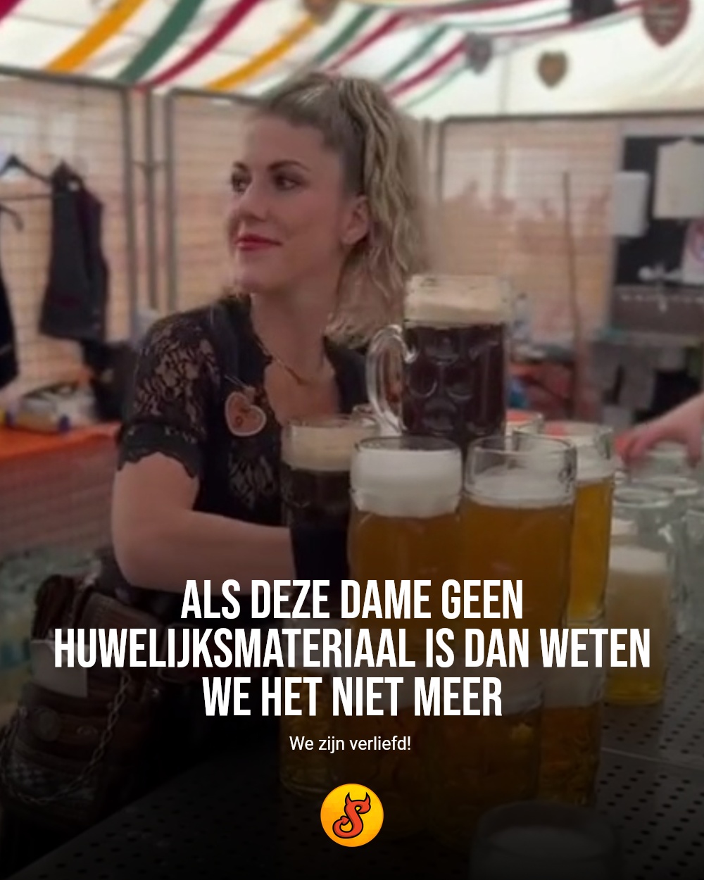 Als deze dame geen huwelijksmateriaal is dan weten we het niet meer