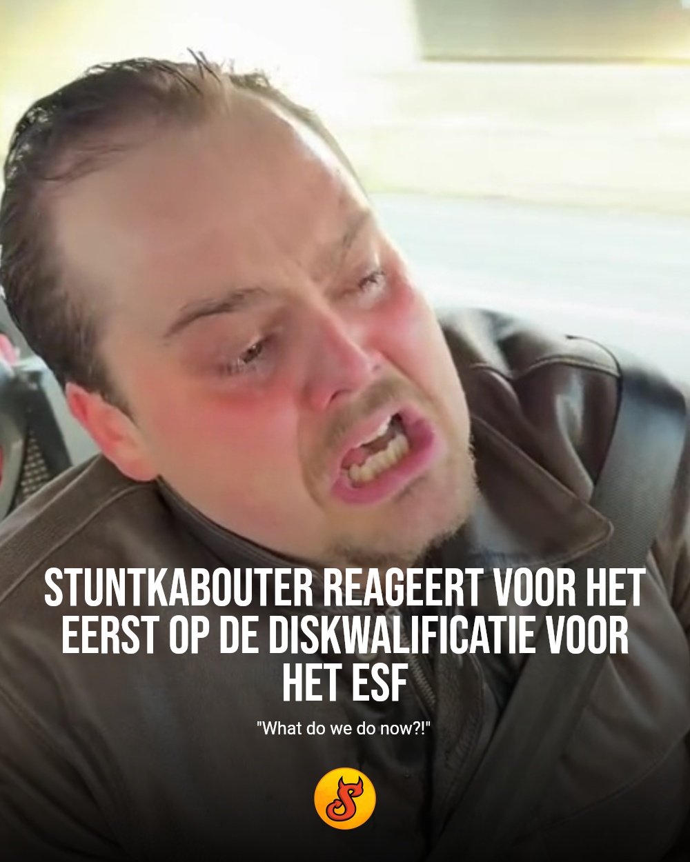 Stuntkabouter reageert voor het eerst op de diskwalificatie voor het ESF