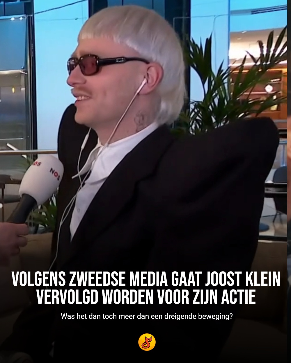 Volgens Zweedse media gaat Joost Klein vervolgd worden voor zijn actie