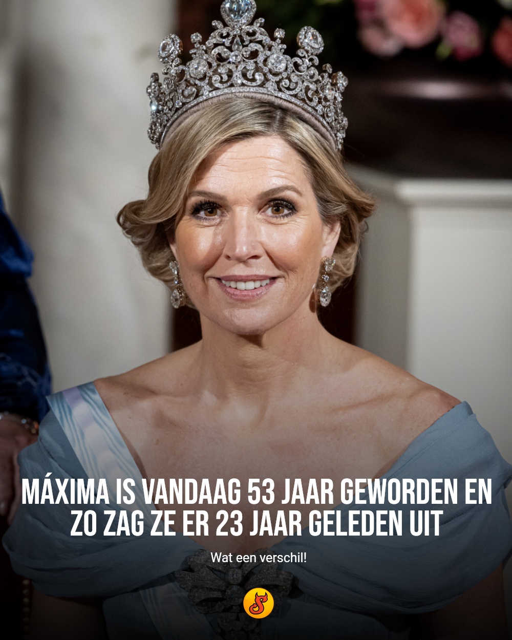 Máxima is vandaag 53 jaar geworden en zo zag ze er 23 jaar geleden uit