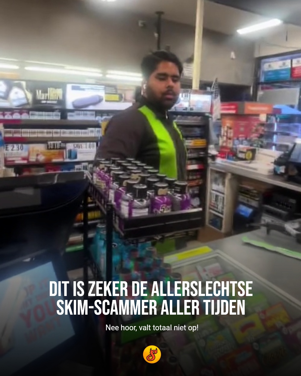 Dit is zeker de allerslechtse skim-scammer aller tijden