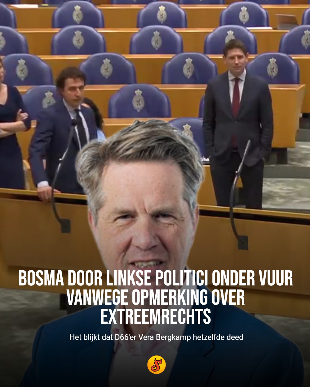 Bosma door linkse politici onder vuur vanwege opmerking over extreemrechts