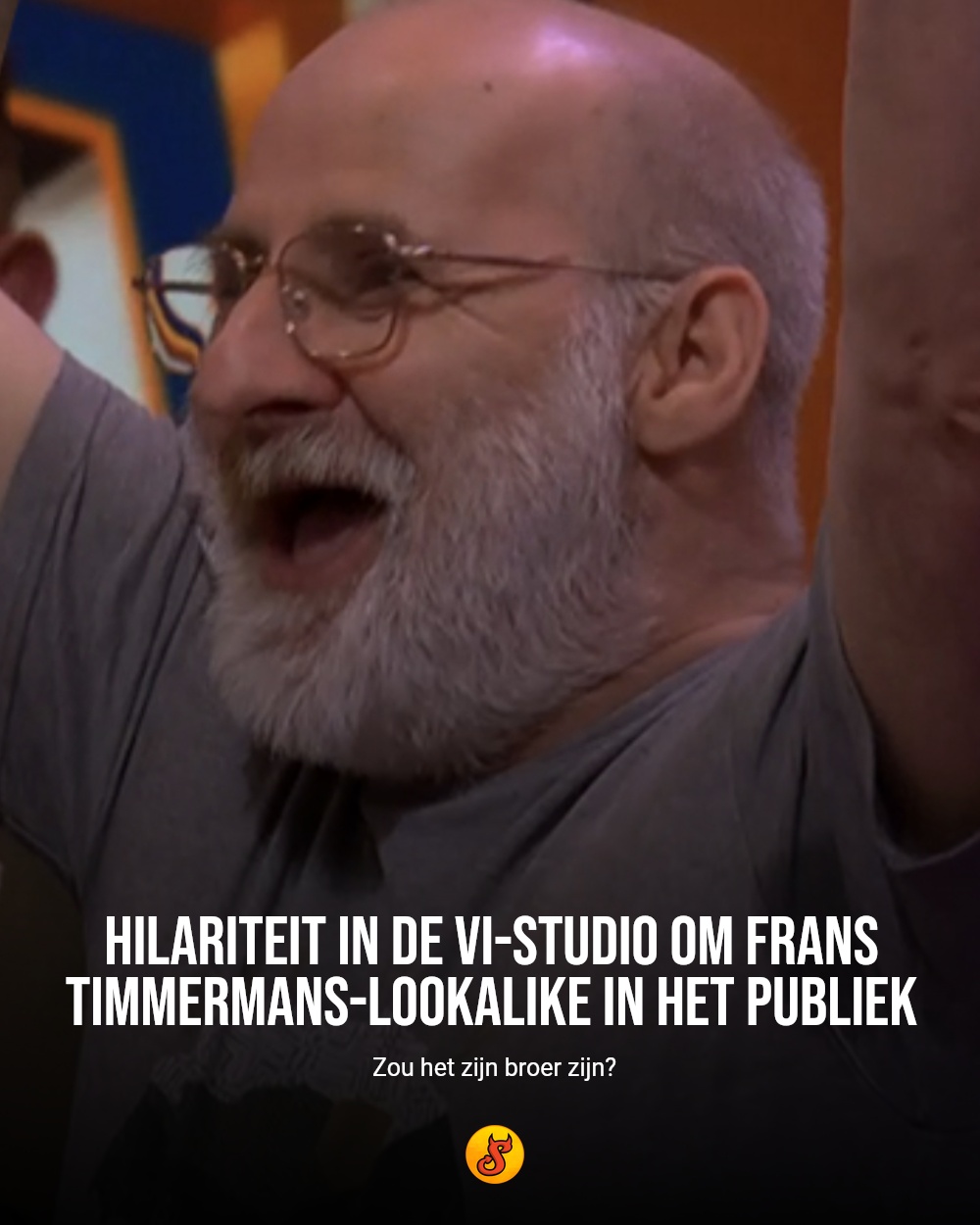Hilariteit in de VI-studio om Frans Timmermans-lookalike in het publiek