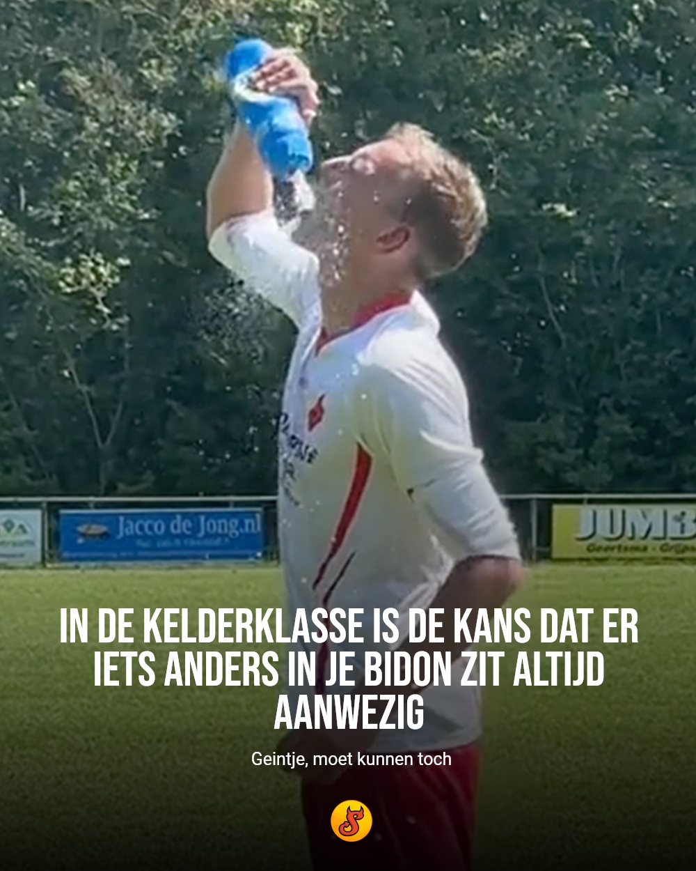 In de kelderklasse is de kans dat er iets anders in je bidon zit altijd aanwezig