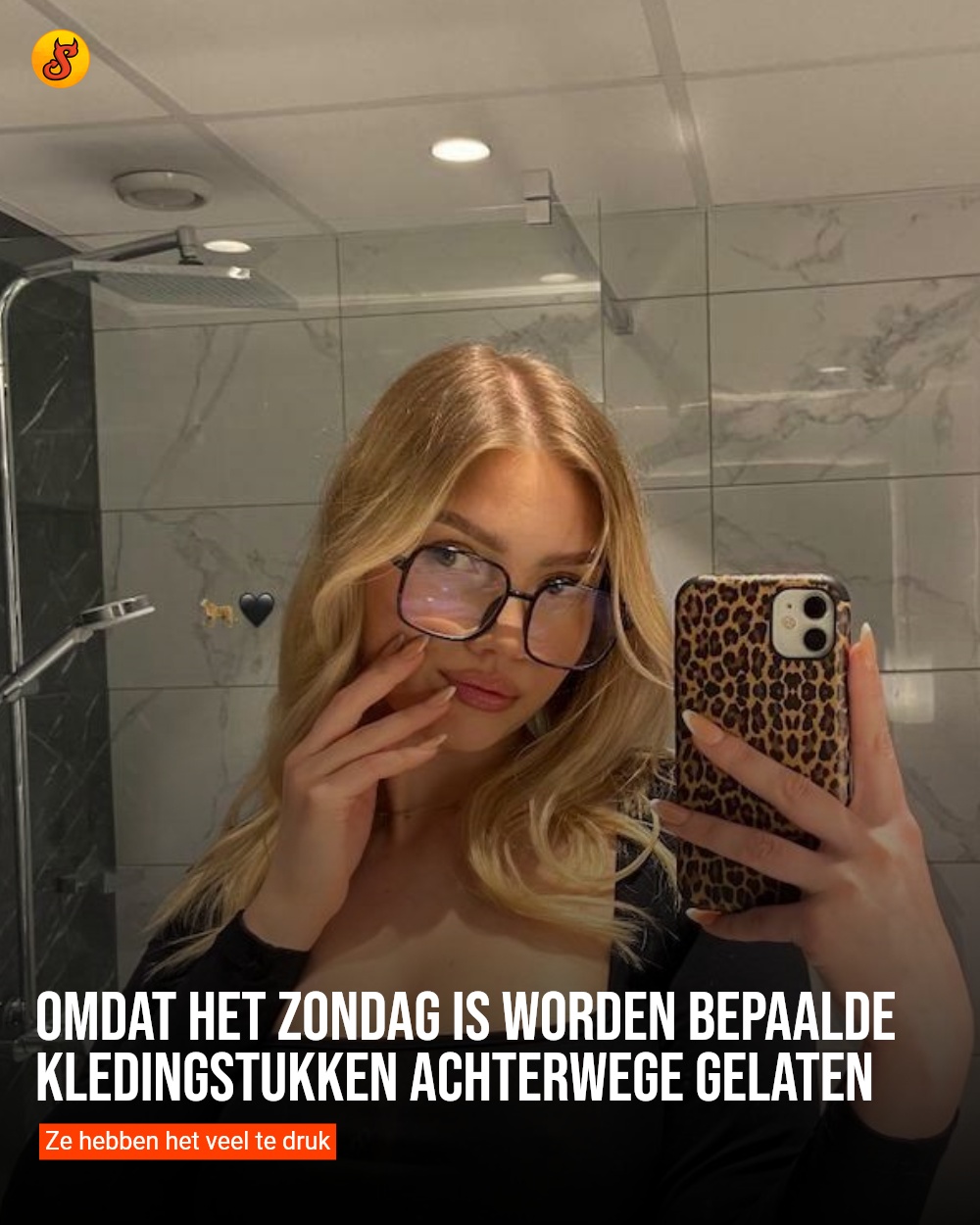 Omdat het zondag is worden bepaalde kledingstukken achterwege gelaten
