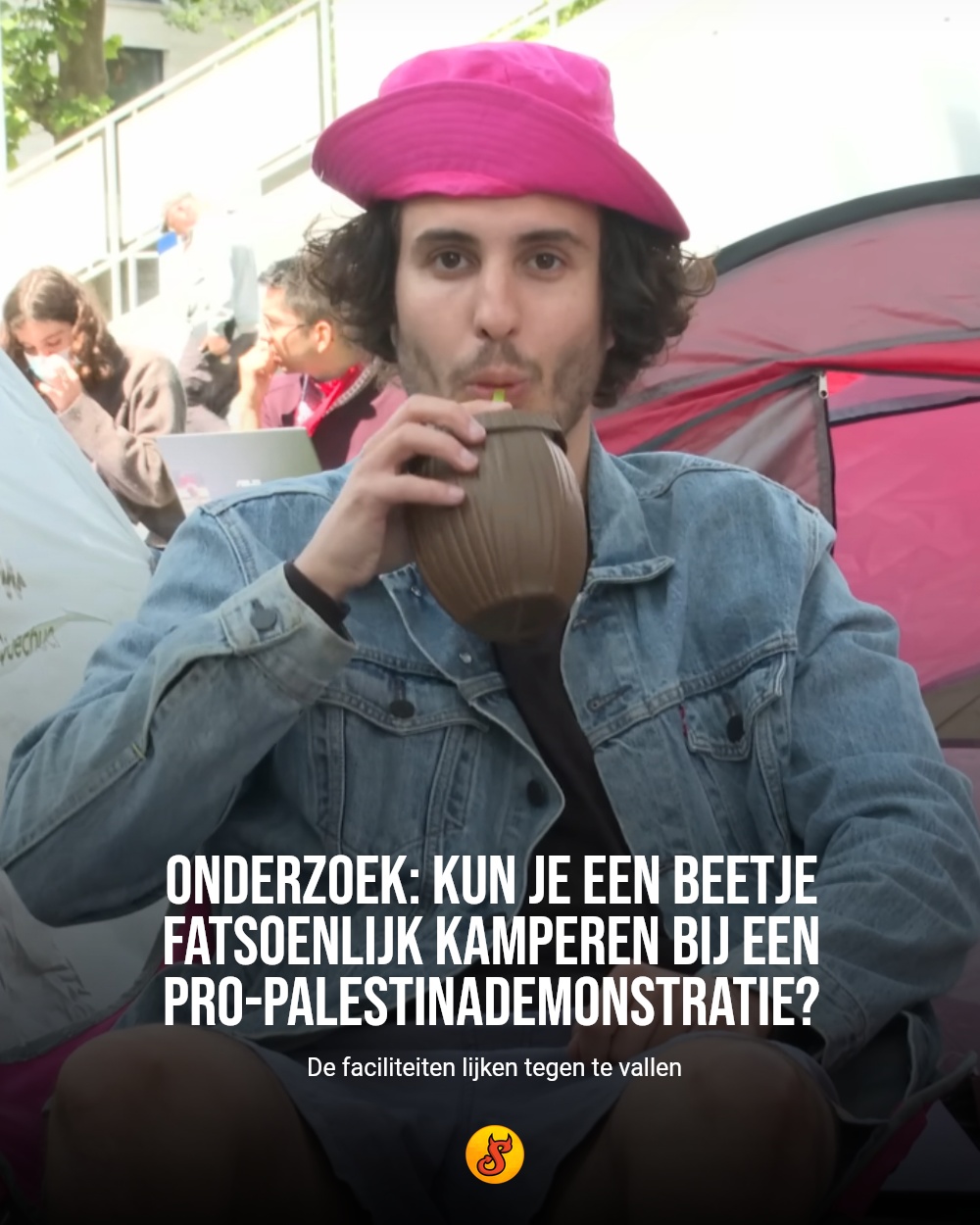 Onderzoek: kun je een beetje fatsoenlijk kamperen bij een pro-Palestinademonstratie?